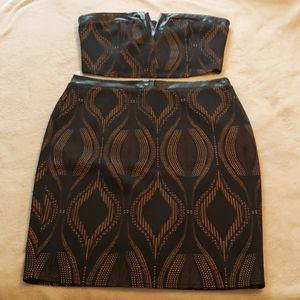 Guess skirt and strapless top set